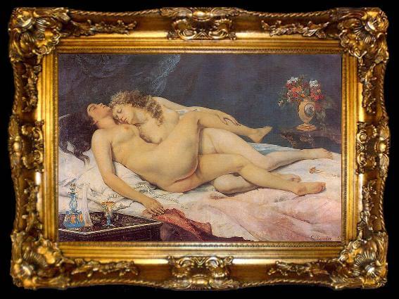framed  Gustave Courbet Sleep, ta009-2